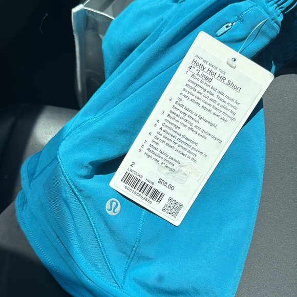 Hotty Hot High-Rise Lined Short 4"‎ Hawaiian Blue NWT - Picture 5 of 5